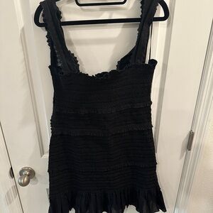 Chelsea and violet Black smocked mini dress